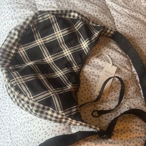 BAGGU Medium Nylon Crescent Bag in Mixed Plaid